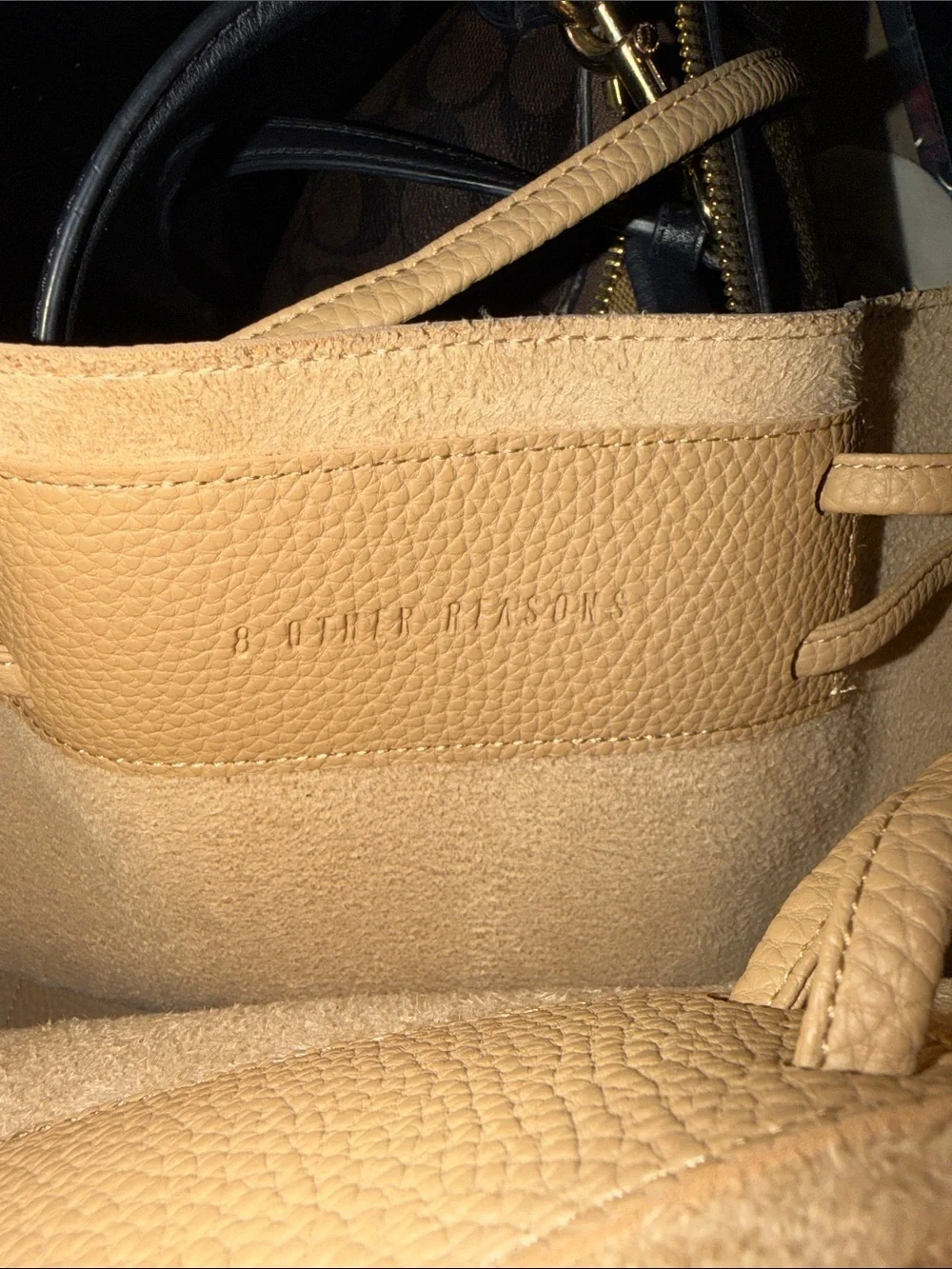 NWOT 8 Other Reasons vegan leather slouchy bucket bag